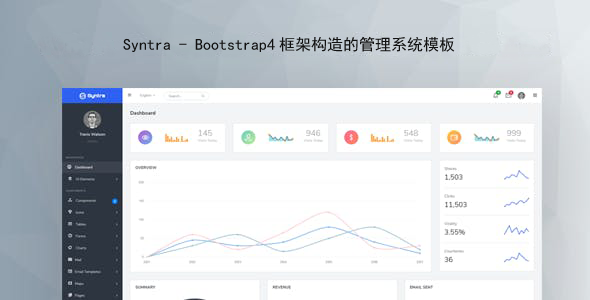 响应式设计式Bootstrap4管理系统后台仪表板模板网站管理系统模板